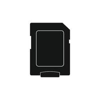 Micro sd card icon, simple style vector