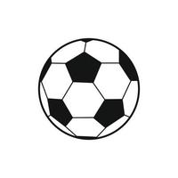 Soccer ball black simple icon vector