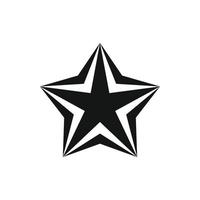 Star icon, simple style vector