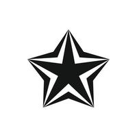 Star icon, simple style vector