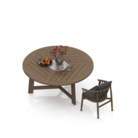 conjunto de mesa isométrica renderização 3d png