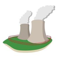 Smoking pipes of thermal power plant vector