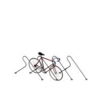 render 3d de bicicleta isométrica png