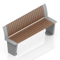 banc isométrique rendu 3d png