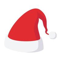 Christmas hat cartoon icon vector