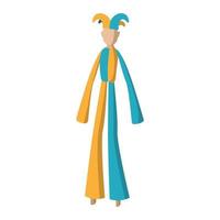 Clown on stilts cartoon vector