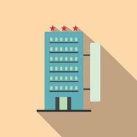 Hotel building flat icon vector