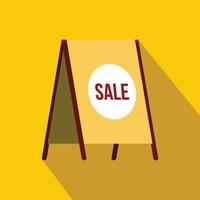 Sandwich board with text Sale icon, flat style vector