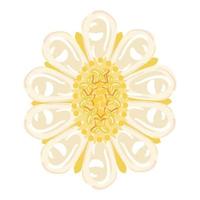 Flower gold jewellery icon cartoon vector. Golden jewelry vector
