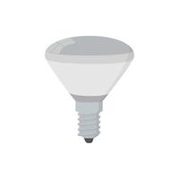 icono de bombilla led brillante, estilo de dibujos animados vector