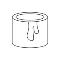 Paint container line icon vector