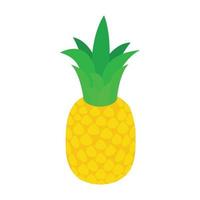 Pineapple tropical fruit icon, isometric 3d style vector