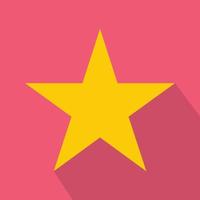 Star icon, flat style vector