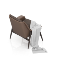 isometrico poltrona isolato 3d rendere png