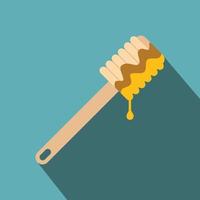 Honey dipper flat icon vector