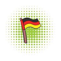 icono de la bandera de alemania, estilo comics vector