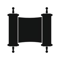 Chinese calligraphy scroll simple icon vector