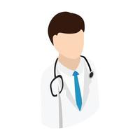 Doctor isometric 3d icon vector