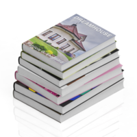 livres isométriques rendu 3d png