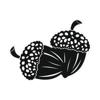 Acorn icon black vector