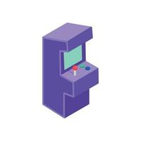 icono de máquina de juego de arcade, estilo 3d isométrico vector