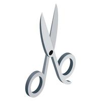 Scissors 3d isometric icon vector