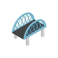 Bridge with arched railings icon vector