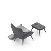 Isometric Chair 3D isolated rendering png