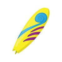 Surfboard icon in cartoon style vector