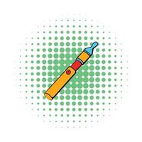 icono de cigarrillo electrónico, estilo comics vector
