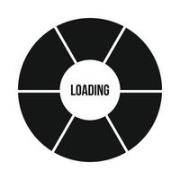 Circle loading icon, simple style vector