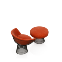 chaise isométrique rendu isolé 3d png