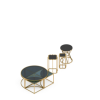 conjunto de mesa isométrica renderização 3d png