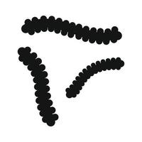 virus negro simple icono vector