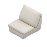 chaise isométrique rendu isolé 3d png