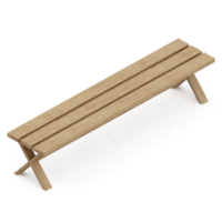 banc isométrique rendu 3d png