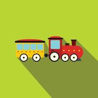 Train in amusement park flat icon vector