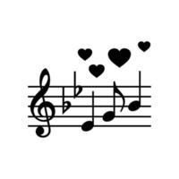 Wedding music simple icon vector