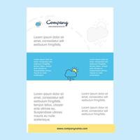 Template layout for Raining comany profile annual report presentations leaflet Brochure Vector Background