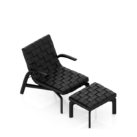 chaise isométrique rendu isolé 3d png