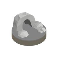 Underground cave isometric 3d icon vector