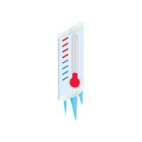 Thermometer icon, isometric 3d style vector