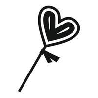 Valentine Day lollipop simple icon vector