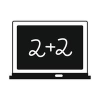 Back to school chalkboard simple icon vector