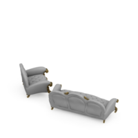 sillón isométrico aislado 3d render png