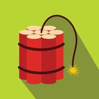 Red dynamite sticks flat icon vector