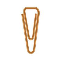 Triangular paper clip icon, realistic style vector