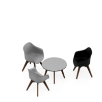 chaise isométrique rendu isolé 3d png