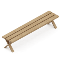 banc isométrique rendu 3d png