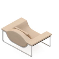 fauteuil isométrique rendu 3d isolé png